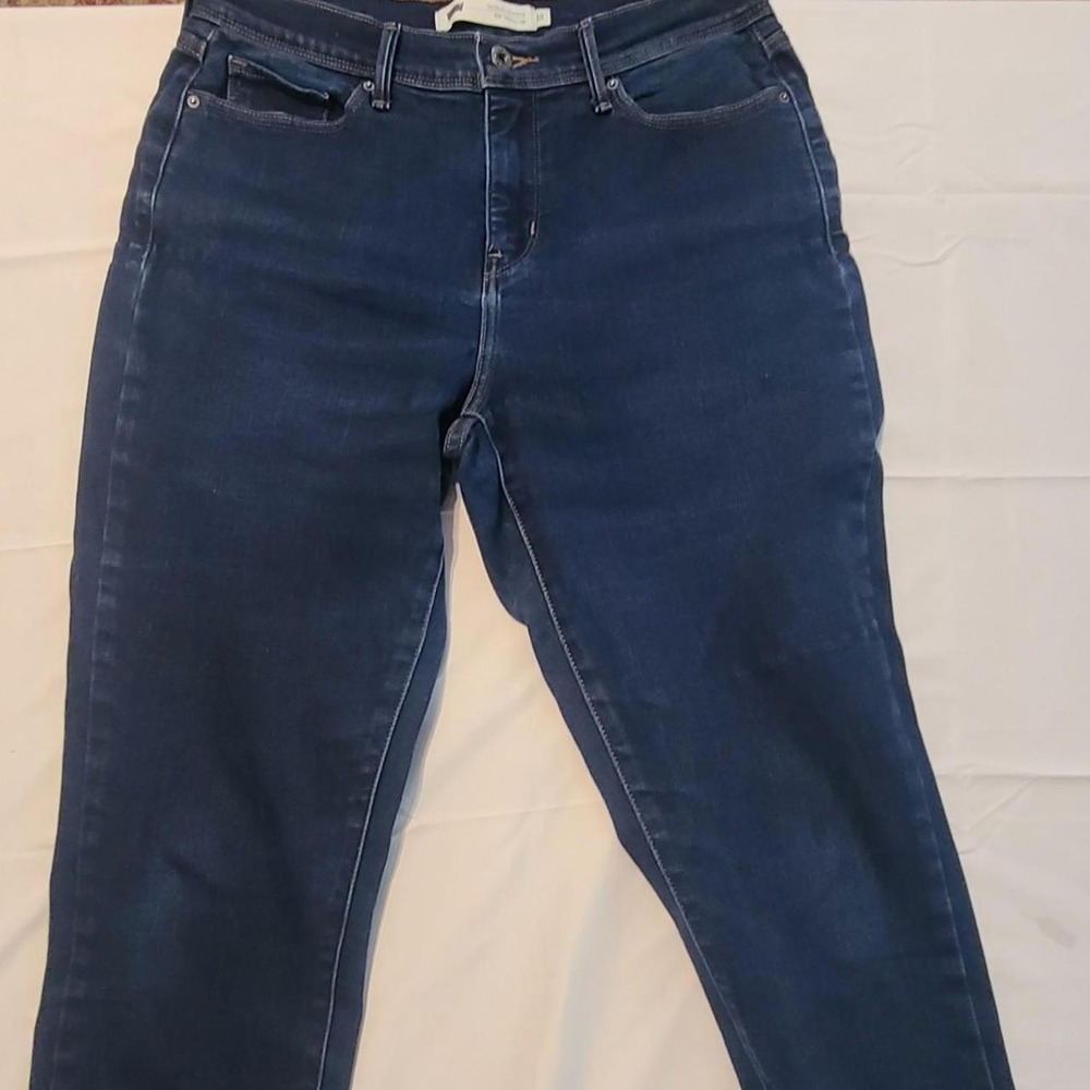 Levis 512 Perfectly Slimming Skinny Leg Jeans Dark Wash Indigo Blue Size 10